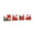 Green, variant on huayou Festive Red Mini Christmas Train Set, 4 Piece Desktop Holiday Train 7.8 Inch Long with Figures for Xmas Mantel Table Winter Decorations