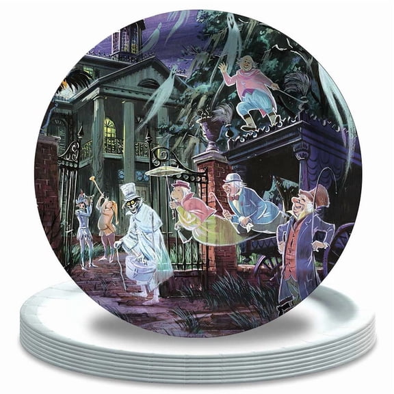 Haunted Mansion Paper Plates Birthday Decorations Party Supplies Tableware Disposable Dinnerware