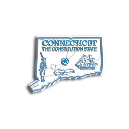 - Connecticut the Constitution State Map Fridge Magnet