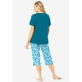thumbnail image 2 of Dreams & Co. Plus Size 2-Piece Capri PJ Set, 2 of 5