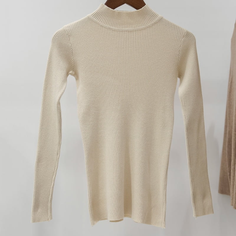 GenericMen Basic Ribbed Knit Turtleneck Long Sleeve Slim Fit Jumper Sweater