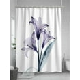 thumbnail image 5 of Abstract Ombre Shower Curtain, Purple Lily White Texture Waterproof Shower Curtain Set with 12 Hooks Lightweight Washable Fabric Shower Curtains for Bathroom 48x72 Inches, 5 of 6