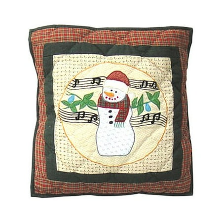Patch Magic Jolly Snowmen Cotton Throw Pillow