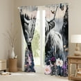 thumbnail image 3 of Castle Fairy White Highland Bull Black Out Curtains for Teens Girls Boys,Spring Graden Flowers Curtains Pack Of 2 (42X63 Each),Rustic Animal Bedroom Curtains,Luxury Bedroom Decor, 3 of 6
