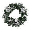 thumbnail image 2 of Christmas Wreath 16" Christmas Front Door Wreath Ornament with LED Lights Pinecone Berries Artificial Pine Garland for Party Table Fireplaces Porch Walls New Years Home Decor, 2 of 6
