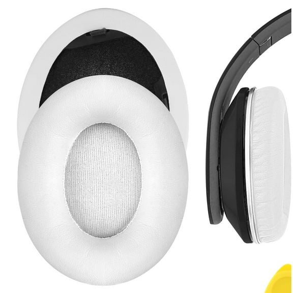 Geekria QuickFit Replacement Ear Pads for Monster Beats Studio 1.0 (1st Gen) Headphones Ear Cushions, Repair Parts (White)