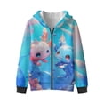 thumbnail image 3 of KUIFORTI Two Axolotl Cute Sweatshirts for Girls 11-13 Thick Sweatshirt with Pocket for Girl Fleece-Lined Soft Full Zip Up Casual Long Sleeve Jacket for Spring, Fall and Winter, 3 of 6