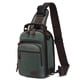 thumbnail image 1 of Bolso bandolera Nerlion de lona encerada verde para hombre, 1 of 9