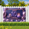 thumbnail image 6 of Yatrandify Colorful Design Happy Birthday Banner Decorative Elements Birthday Party Balloon Decoration Number 10 Celebration Banner for Birthday Party Kids Event Indoor Decor, 6 of 7