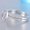 Silver, variant on White Copper Plated White Gold Set Ring With Diamonds For Women