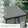 thumbnail image 3 of Sylviera 6x4FT Resin Outdoor Storage Shed with Floor, All-Weather Waterproof Plastic Garden Shed for Backyard, Heavy-Duty Storage Shed for Tools, Bikes & Lawn Equipment, 3 of 8