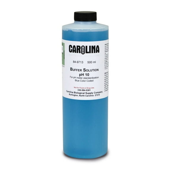 Buffer Solution, Ph 10, Color Coded, Blue, Laboratory Grade, 500 Ml