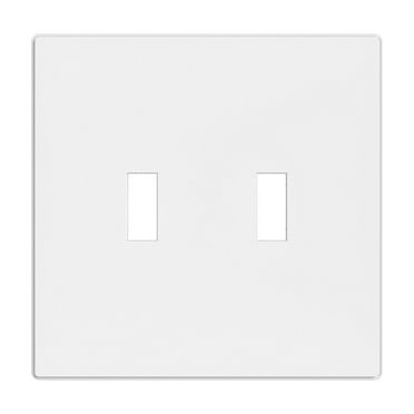 DBL TOGGLE WALLPLATE SCREWLESS