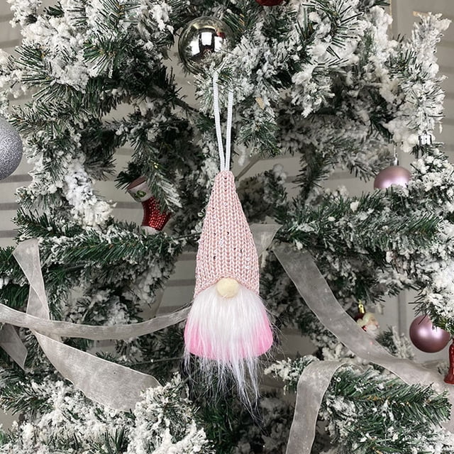 Xihbxyly Colgante de Gnomo Navideño, Adorno de Anciano Sin Rostro, Diseño Artesanal de Lana, Adorable Decoración Navideña, Accesorio para Colgar En El Árbol de Navidad, Decoración Festiva para El Hog