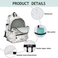 thumbnail image 3 of Unicorn and Butterfly White Pattern Backpack for School, Cute School Bag with Adjustable Shoulder Straps and Padded Back, 13.4"x11"x4.7", 3 of 4