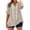 Khaki, variant on Public Womens Linen Oversized V Neck Tshirts Causal Half Sleeve Loose Fit Summer Tunic Tops Floral Embroidery Graphic Tees Shirts Army Green S