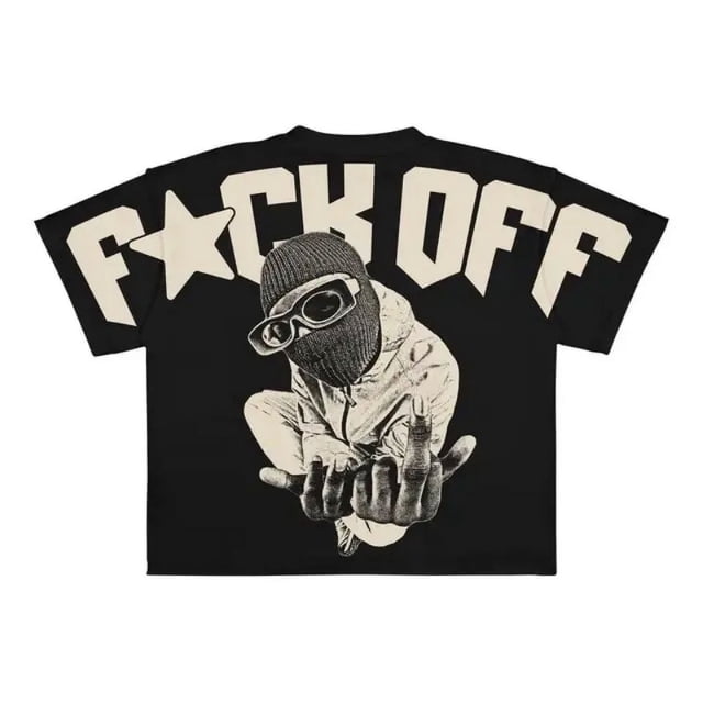 Camiseta de calle Y2K para hombre, camiseta de gran tamaño con cuello redondo y estampado gráfico de Hip Hop, Tops góticos de manga corta, ropa