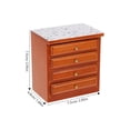thumbnail image 2 of Mini Bedroom Bedside Cabinet for Doll House Model Wooden, 2 of 5