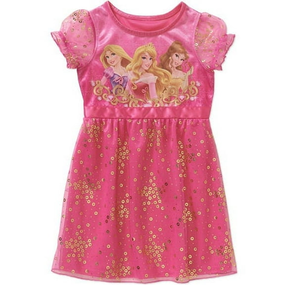 Disney Princess Baby Toddler Girl Short Sleeved Nightgown
