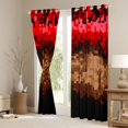 thumbnail image 3 of Manfei Pixel Plaid Black Out Curtains,Modern Abstract Geometric Curtains Pack of 2 (42x63 Each),Red Brown Bedroom Curtains For Boys Kids,Luxury Bedroom Decor, 3 of 6