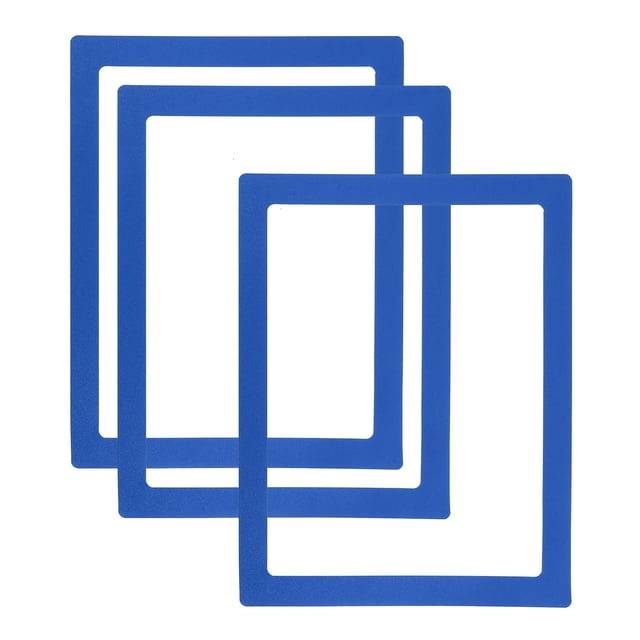 Unique Bargains Cadre Photo Magnétique 8x10, 3 Pcs Cadre Magnétique Cadres Photo Magnétiques Réutilisables pour Réfrigérateur, Bleu