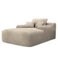 thumbnail image 5 of Leumius Oversized Chaise Lounge Chair Indoor, Cozy Boneless Sleeper Sofa Bed with Wide Armrest & Throw Pillows for Living Room,Bedroom,No Assembly Required,Camel(Corduroy), 5 of 6
