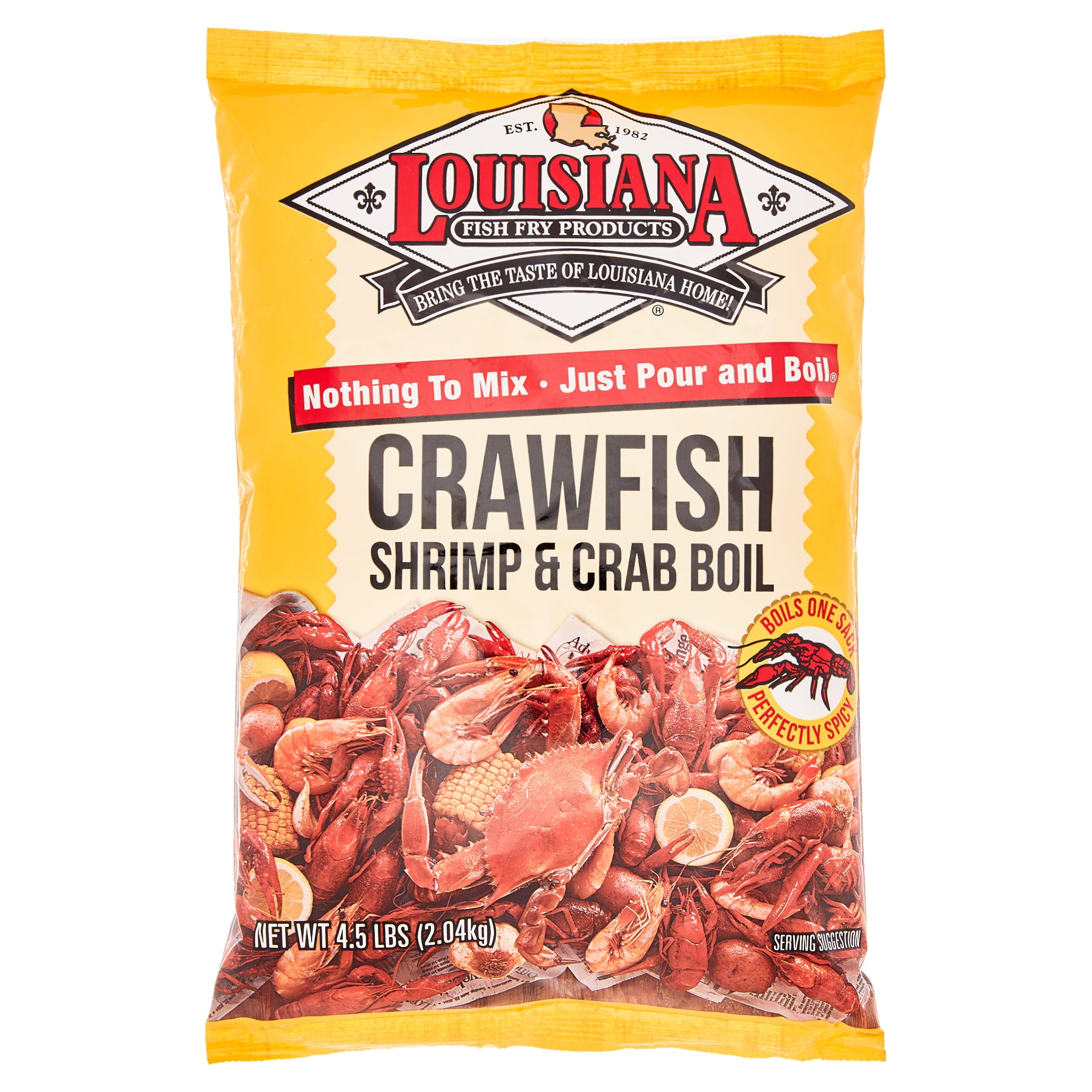 Louisiana Fish Fry Products Crawfish Shrimp & Crab Boil Powder Seasoning Mix, 4.5 lb Bag
