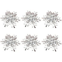 6 Pieces Snowflake Shaped Rhinestone Napkin Set for Christmas Holiday Table Decoration