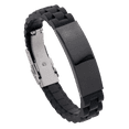 thumbnail image 1 of Brazalete estilo reloj LUCKMAN Carter Pulsera de Caucho y Acero Inoxidable Negro UNITALLA, 1 of 7