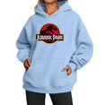 thumbnail image 3 of Sudadera con capucha informal de moda para mujer con estampado de dinosaurios de JURASSIC PARK, sudadera cálida de lana para mujer, sudadera con capucha transpirable para niña AAA, 3 of 5