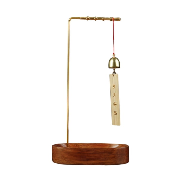 Soporte para pinceles, decoración, carillón de viento, soporte para pintura, colgador de madera multiusos para bolígrafos oro
