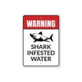 thumbnail image 2 of Shark infested Water Novelty Decor, Metal Wall Sign - 10x14 Inches, 2 of 4