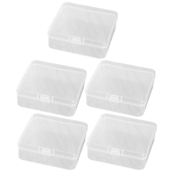 Masteelf Small Plastic Storage Boxes with Hinged Lids for Organization Transparent Plastic Case for Storage 2.36 x 1.57 x 0.98 Inches