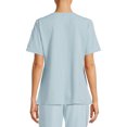 thumbnail image 3 of ClimateRight by Cuddl Duds Scrubs Women’s and Women's Plus Zip Neck Woven Tulip Hem Top, 3 of 5