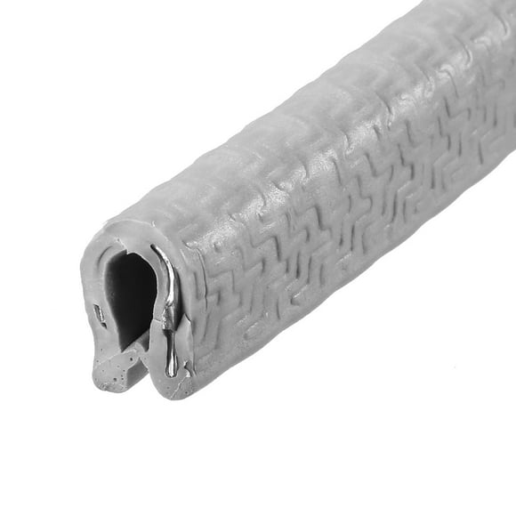 Unique Bargains Edge Trim U Seal Grey PVC Plastic U Channel Edge Protector Fits 1/32'' - 3/32'' Edge 5 Feet Long