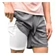 thumbnail image 2 of Gimnasio Short Con Licra Deportiva 2 En 1 Hombre Correr, 2 of 8