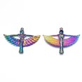 thumbnail image 2 of 20pcs Alloy Big Pendants Cadmium Free & Lead Free Ancient Egyptian Winged Goddess Rainbow color 42x56x3.5mm Hole: 1.8mm Multi-color, 2 of 2
