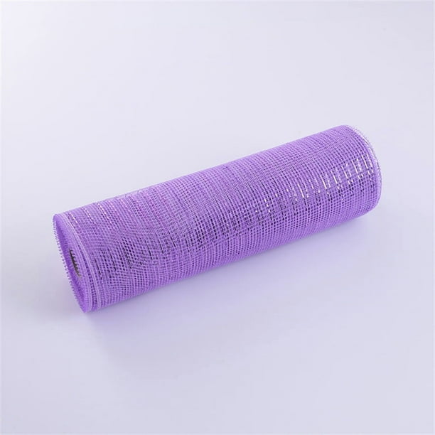 XmhyTop-A Cinta de malla decorativa para coronas, 10 yardas para envolver regalos, lazos de flores, manualidades, color morado claro