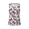 thumbnail image 4 of Xecao Vintage Butterflies print women's scoop neck, loose-fit workout tank tops for the gym., 4 of 9