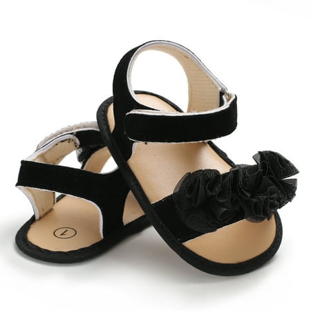 

LSFYSZD Baby Girl Fashion Sandals Baby Toddler Soft Sole Lace Embellished with Velcro Closure Toddler Shoes