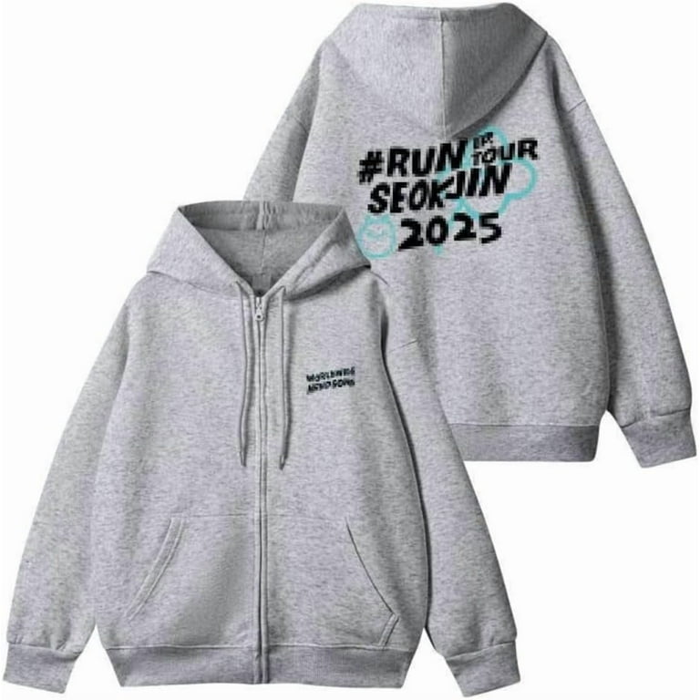 BTS Jin RUNSEOKJIN 2025 NA Tour Hoodie - Cotton Blend Sweatshirt