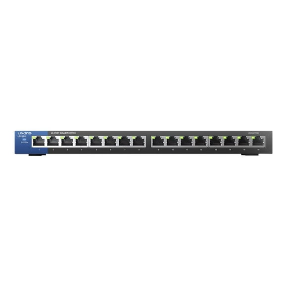 Linksys Business LGS116 - Switch - unmanaged - 16 x 10/100/1000 - desktop, wall-mountable - AC 100/230 V