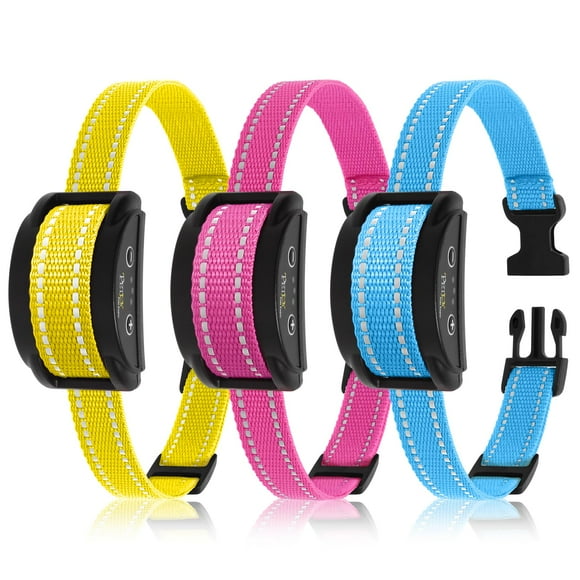 PetJoy Dog Bark Collar, Automatic Barking Collars, Bark Shock Collar with 5 Adjustable Levels of Sensitivity, Barking Training Collar IPX7 Waterproof, Bark Collar 3 Packs, CA New