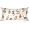 thumbnail image 4 of GZHJMY Cute Monkeys Queen Pillowcase Super Soft Cozy Plush Pillow Case with Zipper for Sofa Bed Couch, 20 x 30 Inch, 4 of 7