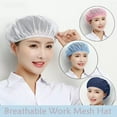 thumbnail image 3 of Hotel Restaurants Cook Accessories Sanitary Hair Nets Breathable Mesh Work Hat Food Service Cap Cooking Hygienic Cap Chef Hat NAVY, 3 of 8