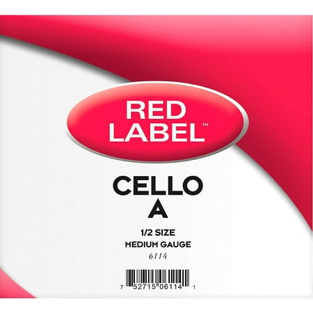Supersensitive 16114-U Red Label Orchestra Gauge Cello A String - 1 by 2 Orchestra Gauge