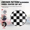 thumbnail image 4 of x xotic tech 4X Checker Pattern Style Wheel Center Cap Covers Compatible with Mini Coopers R50 R51 R52 R53 R55 R56 R57 R58 R59 R60 R61 F55 F56, etc (Black/White), 4 of 9