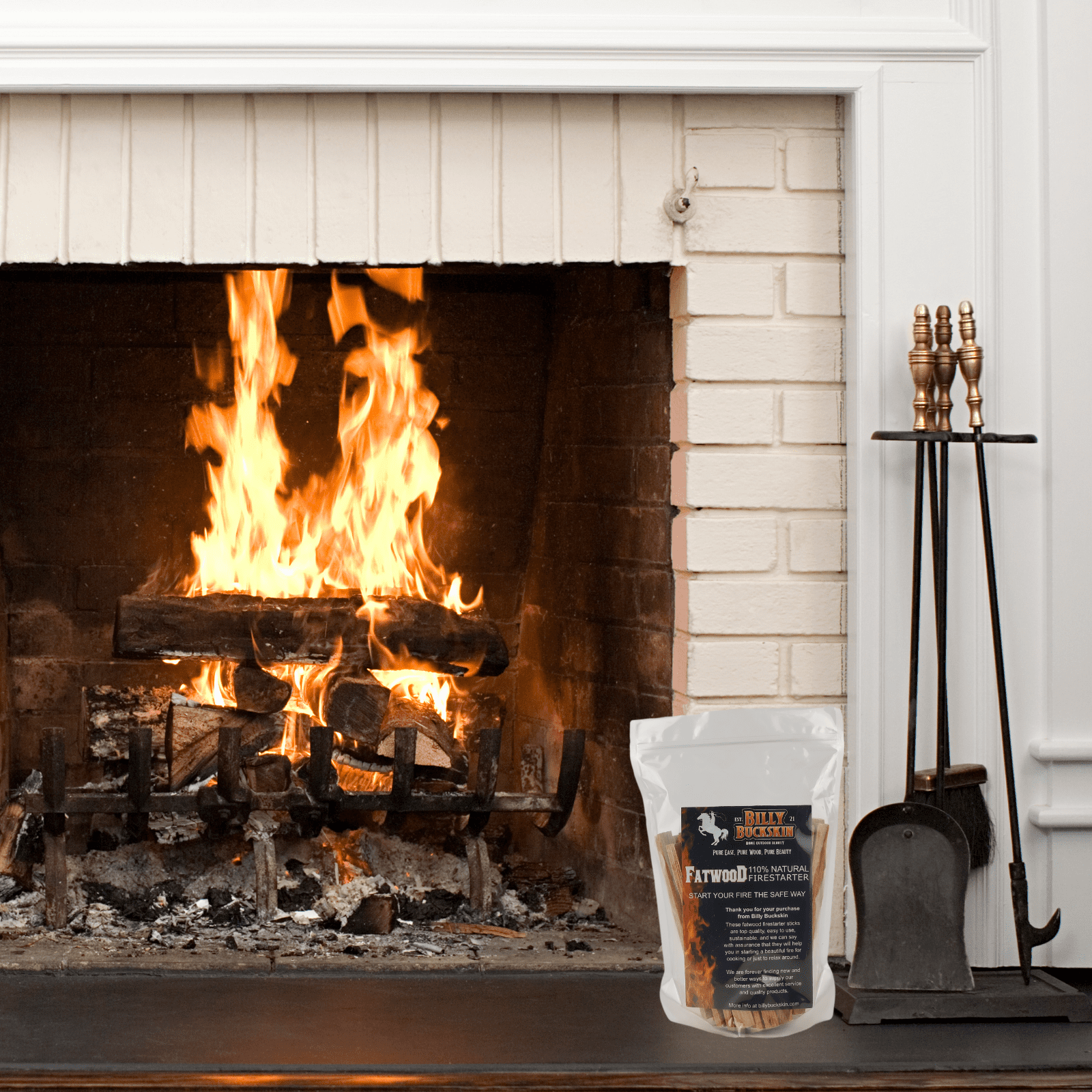 Billy Buckskin Co. 2 lb Fatwood Fire Starter Sticks | Easy u0026 Safe Fire  Starter | Start a Fire with just 2 Sticks | Works in Any Weather Conditions  | 2 lb Bag… - Walmart.com