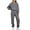 Dark Gray, variant on Womens 2 Piece Outfits Sweatsuit Solid Color Oversized Sweatshirt Baggy Jogger Pants Winter Fall Casual Sets