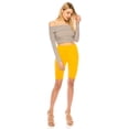 thumbnail image 3 of ALWAYS Women's 8" High Waist Soft Athletic Yoga Legging Shorts Yellow Plus Size, 3 of 6